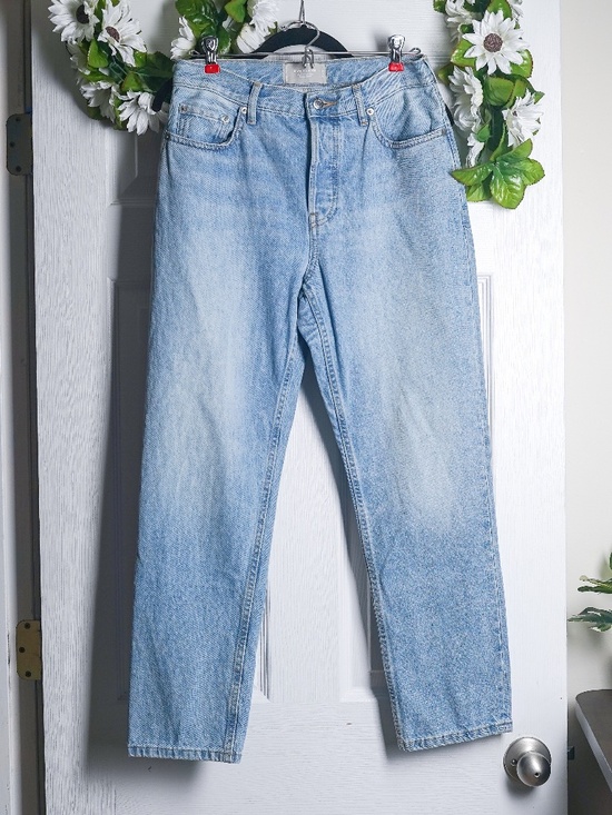 Everlane Denim - Everlane 90s Cheeky Jean Organic Cotton Light Wash Button Fly Straight Leg